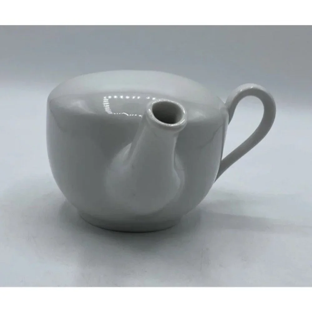 Vintage Suisse Langenthal Invalid Feeder White Porcelain Retro Spouted Cup Nurse